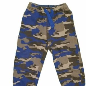 Boys Gray and Blue Camouflage Sweatpants